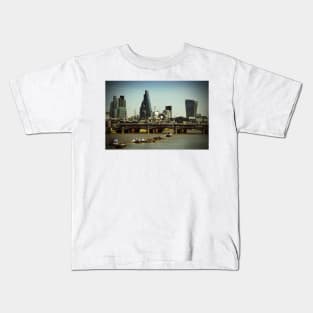 London Cityscape Blackfriars Bridge England Kids T-Shirt